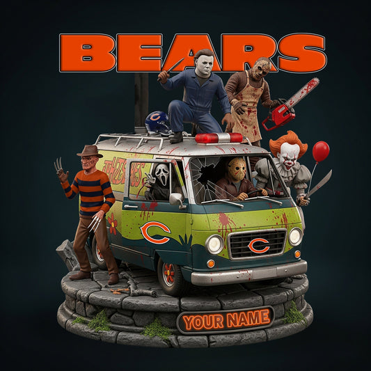 LIMITED EDITION - NEW CUSTOMIZED NFL26 CCB CHICAGO BEARS HORROR MOVIE ACRYLIC PLAQUE