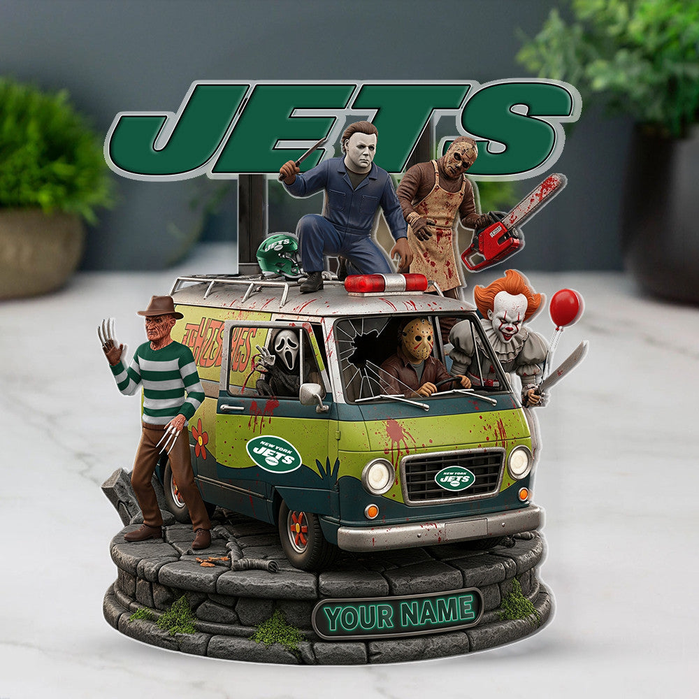 LIMITED EDITION - NEW CUSTOMIZED NFL25 NYJ NEW YORK JETS HORROR MOVIE ACRYLIC PLAQUE