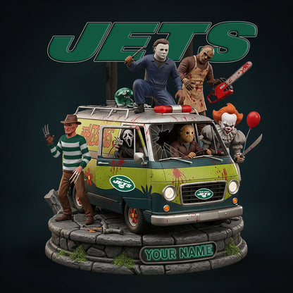 LIMITED EDITION - NEW CUSTOMIZED NFL25 NYJ NEW YORK JETS HORROR MOVIE ACRYLIC PLAQUE