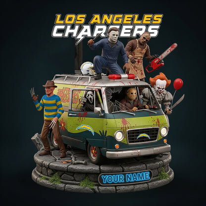 LIMITED EDITION - NEW CUSTOMIZED NFL09 LAC LOS ANGELES CHARGERS HORROR MOVIE ACRYLIC PLAQUE