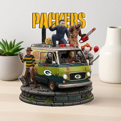 LIMITED EDITION - NEW CUSTOMIZED NFL08 GBP GREEN BAY PACKERS HORROR MOVIE ACRYLIC PLAQUE