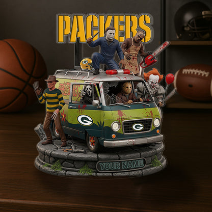 LIMITED EDITION - NEW CUSTOMIZED NFL08 GBP GREEN BAY PACKERS HORROR MOVIE ACRYLIC PLAQUE