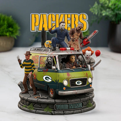 LIMITED EDITION - NEW CUSTOMIZED NFL08 GBP GREEN BAY PACKERS HORROR MOVIE ACRYLIC PLAQUE