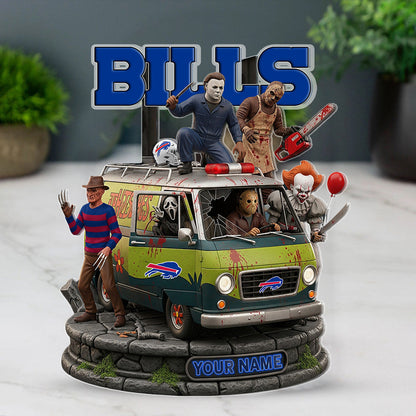 LIMITED EDITION - NEW CUSTOMIZED NFL03 BFB BUFFALO BILLS HORROR MOVIE ACRYLIC PLAQUE