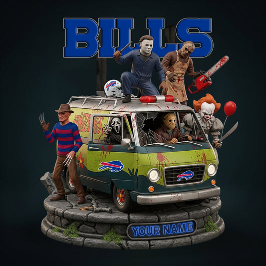 LIMITED EDITION - NEW CUSTOMIZED NFL03 BFB BUFFALO BILLS HORROR MOVIE ACRYLIC PLAQUE