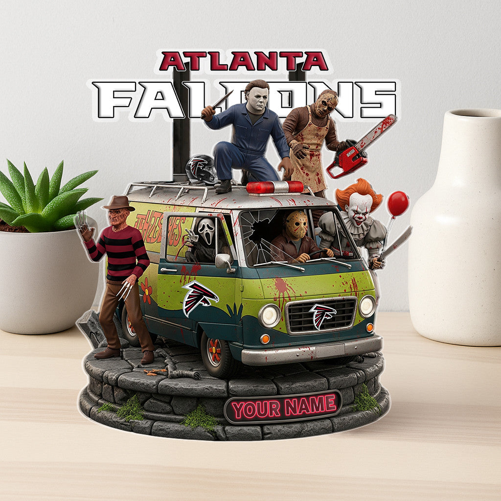 LIMITED EDITION - NEW CUSTOMIZED NFL18 ATF ATLANTA FALCONS HORROR MOVIE ACRYLIC PLAQUE