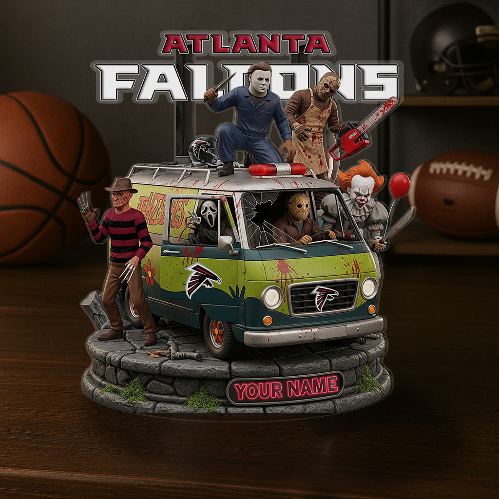 LIMITED EDITION - NEW CUSTOMIZED NFL18 ATF ATLANTA FALCONS HORROR MOVIE ACRYLIC PLAQUE
