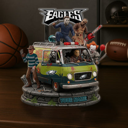 LIMITED EDITION - NEW CUSTOMIZED NFL02 PPE PHILADELPHIA EAGLES HORROR MOVIE ACRYLIC PLAQUE