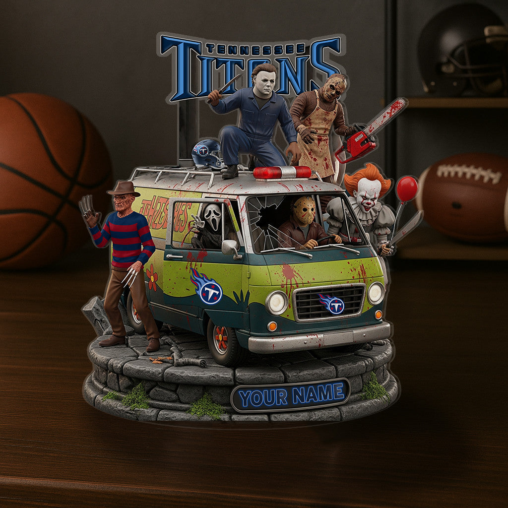 LIMITED EDITION - NEW CUSTOMIZED NFL31 TST TENNESSEE TITANS HORROR MOVIE ACRYLIC PLAQUE