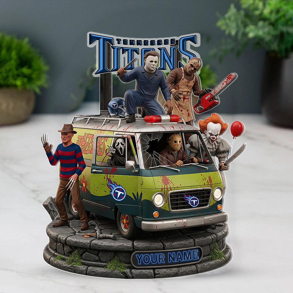 LIMITED EDITION - NEW CUSTOMIZED NFL31 TST TENNESSEE TITANS HORROR MOVIE ACRYLIC PLAQUE