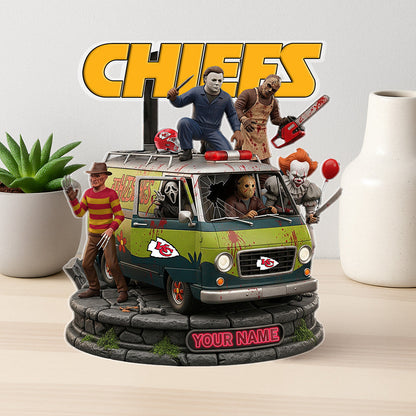 LIMITED EDITION - NEW CUSTOMIZED NFL01 KCC KANSAS CITY CHIEFS HORROR MOVIE ACRYLIC PLAQUE