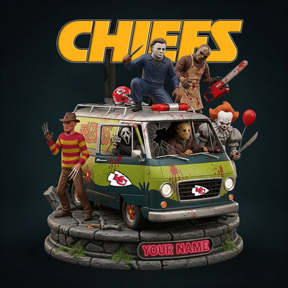LIMITED EDITION - NEW CUSTOMIZED NFL01 KCC KANSAS CITY CHIEFS HORROR MOVIE ACRYLIC PLAQUE