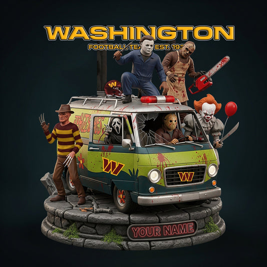 LIMITED EDITION - NEW CUSTOMIZED NFL12 WTC WASHINGTON COMMANDERS HORROR MOVIE ACRYLIC PLAQUE