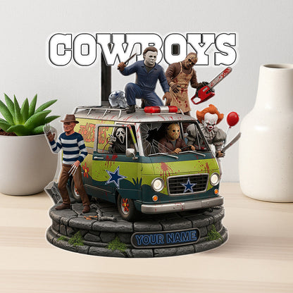 LIMITED EDITION - NEW CUSTOMIZED NFL21 DCB DALLAS COWBOYS HORROR MOVIE ACRYLIC PLAQUE