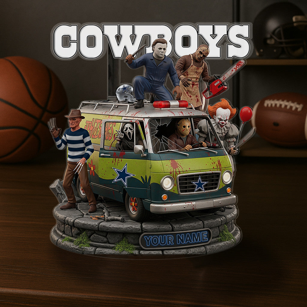 LIMITED EDITION - NEW CUSTOMIZED NFL21 DCB DALLAS COWBOYS HORROR MOVIE ACRYLIC PLAQUE