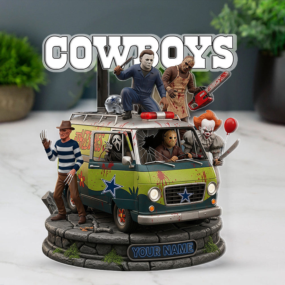 LIMITED EDITION - NEW CUSTOMIZED NFL21 DCB DALLAS COWBOYS HORROR MOVIE ACRYLIC PLAQUE