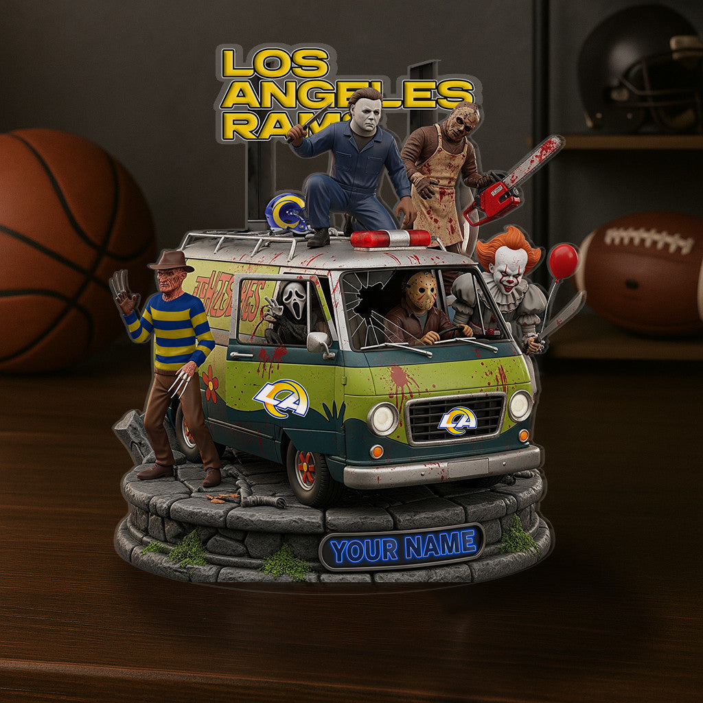 LIMITED EDITION - NEW CUSTOMIZED NFL22 LAR LOS ANGELES RAMS HORROR MOVIE ACRYLIC PLAQUE
