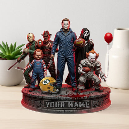 LIMITED EDITION - NEW CUSTOMIZED NFL08 GBP GREEN BAY PACKERS HORROR MOVIE ACRYLIC PLAQUE