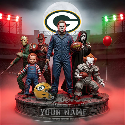 LIMITED EDITION - NEW CUSTOMIZED NFL08 GBP GREEN BAY PACKERS HORROR MOVIE ACRYLIC PLAQUE
