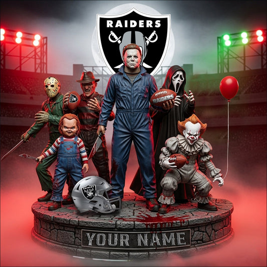 LIMITED EDITION - NEW CUSTOMIZED NFL07 LVR LAS VEGAS RAIDERS HORROR MOVIE ACRYLIC PLAQUE