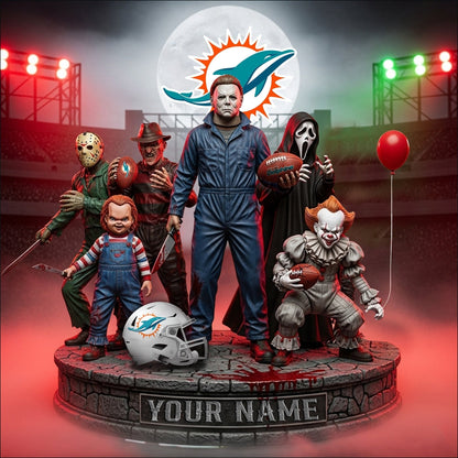 LIMITED EDITION - NEW CUSTOMIZED NFL19 MDP MIAMI DOLPHINS HORROR MOVIE ACRYLIC PLAQUE