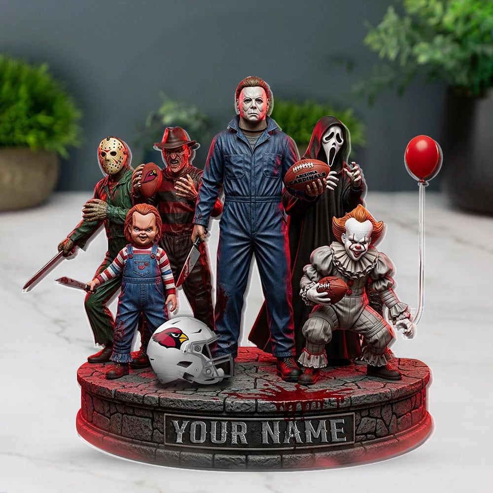 LIMITED EDITION - NEW CUSTOMIZED NFL20 ARC ARIZONA CARDINALS HORROR MOVIE ACRYLIC PLAQUE