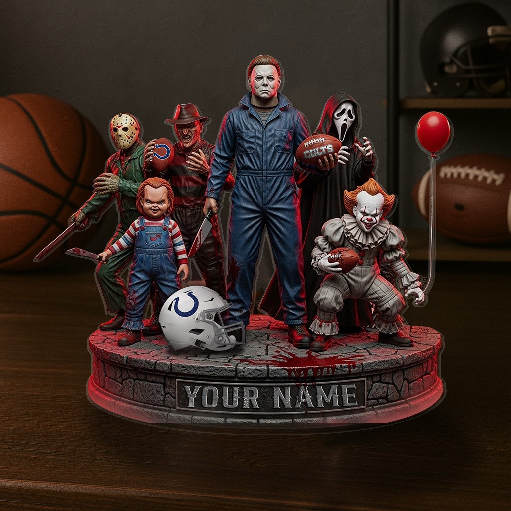LIMITED EDITION - NEW CUSTOMIZED NFL17 IDC INDIANAPOLIS COLTS HORROR MOVIE ACRYLIC PLAQUE