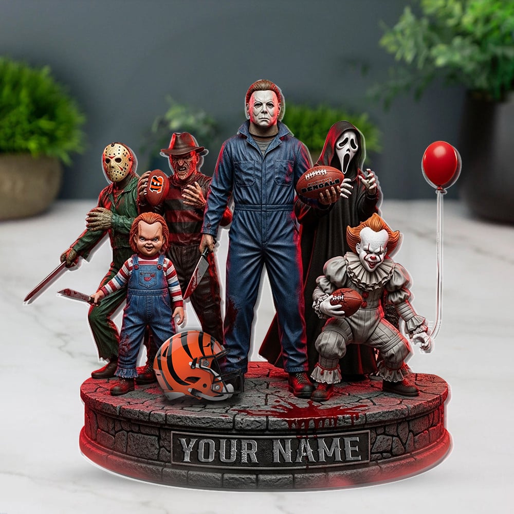 LIMITED EDITION - NEW CUSTOMIZED NFL16 CCB CINCINNATI BENGALS HORROR MOVIE ACRYLIC PLAQUE