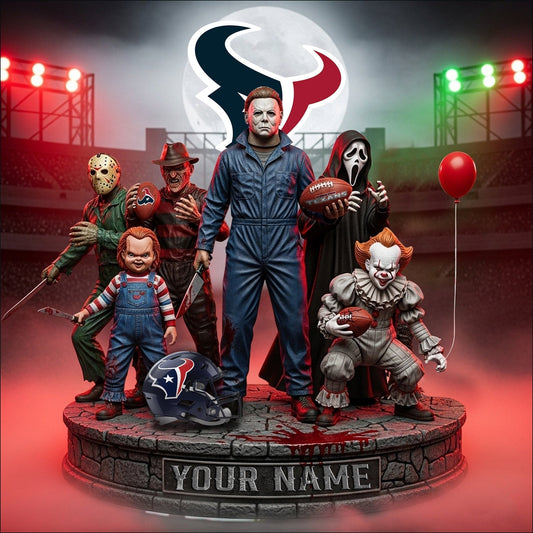 LIMITED EDITION - NEW CUSTOMIZED NFL15 HTT HOUSTON TEXANS HORROR MOVIE ACRYLIC PLAQUE