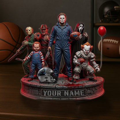 LIMITED EDITION - NEW CUSTOMIZED NFL23 CLP CAROLINA PANTHERS HORROR MOVIE ACRYLIC PLAQUE
