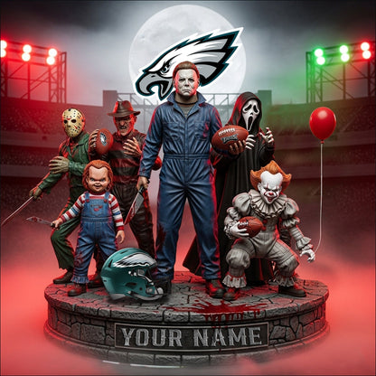 LIMITED EDITION - NEW CUSTOMIZED NFL02 PPE PHILADELPHIA EAGLES HORROR MOVIE ACRYLIC PLAQUE
