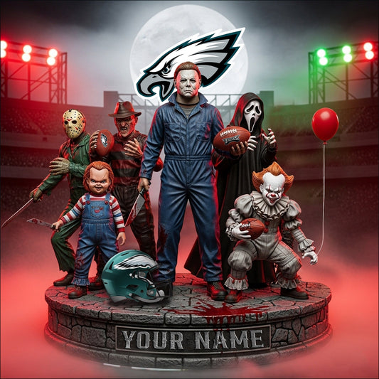 LIMITED EDITION - NEW CUSTOMIZED NFL02 PPE PHILADELPHIA EAGLES HORROR MOVIE ACRYLIC PLAQUE