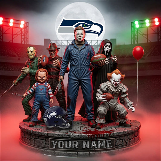 LIMITED EDITION - NEW CUSTOMIZED NFL06 SSH SEATTLE SEAHAWKS HORROR MOVIE ACRYLIC PLAQUE