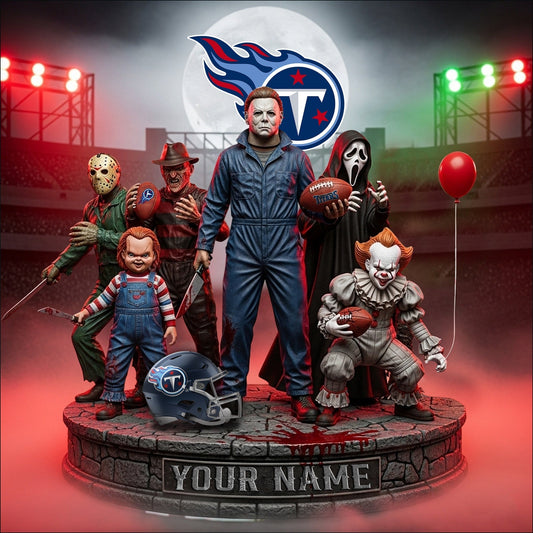 LIMITED EDITION - NEW CUSTOMIZED NFL31 TST TENNESSEE TITANS HORROR MOVIE ACRYLIC PLAQUE