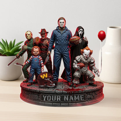 LIMITED EDITION - NEW CUSTOMIZED NFL12 WTC WASHINGTON COMMANDERS HORROR MOVIE ACRYLIC PLAQUE