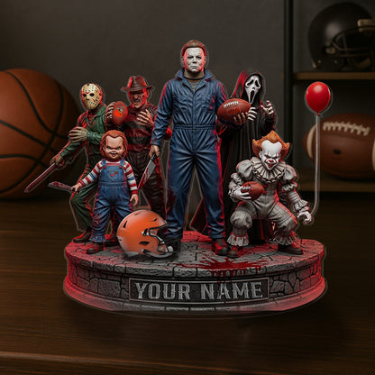 LIMITED EDITION - NEW CUSTOMIZED NFL29 CLB CLEVELAND BROWNS HORROR MOVIE ACRYLIC PLAQUE
