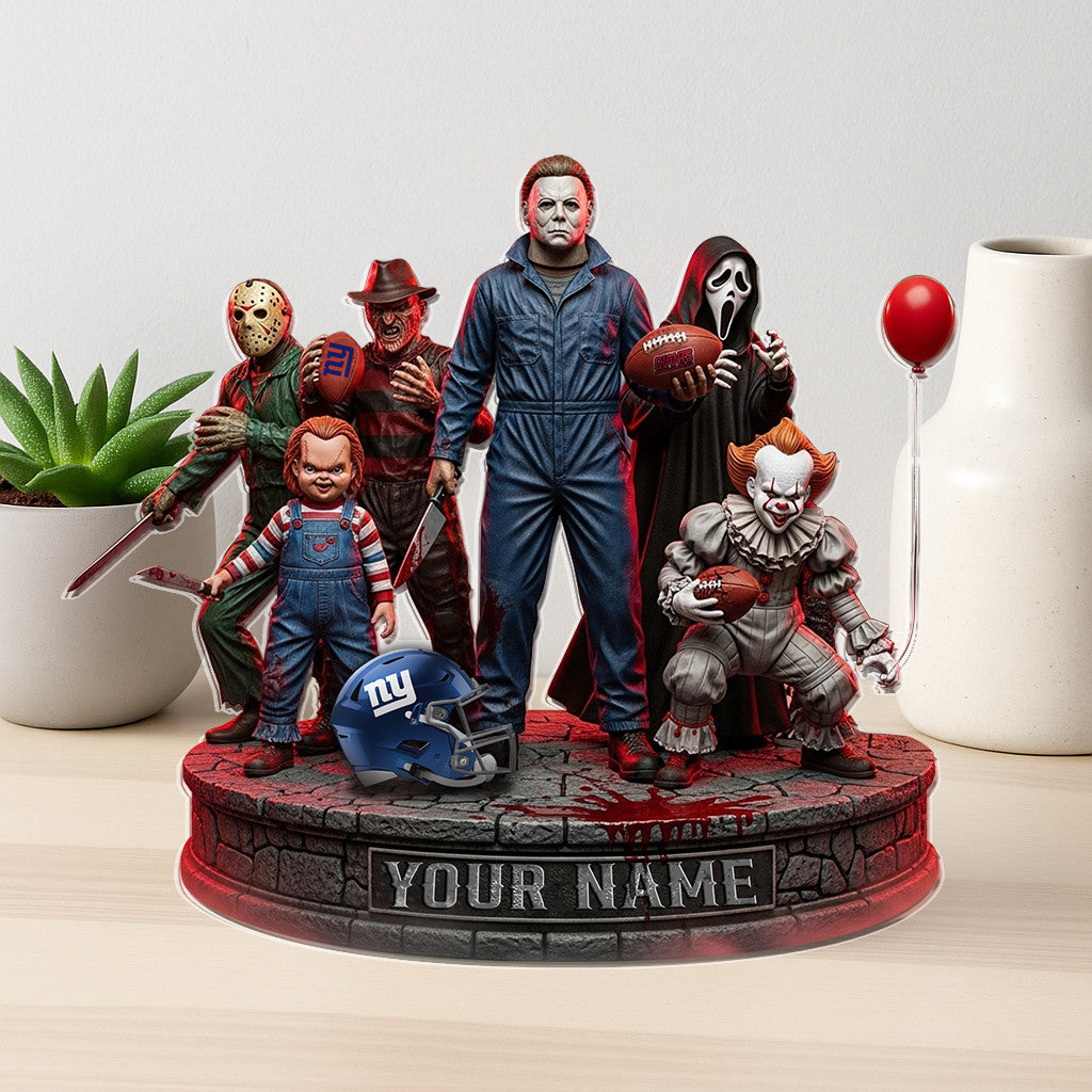 LIMITED EDITION - NEW CUSTOMIZED NFL32 NYG NEW YORK GIANTS HORROR MOVIE ACRYLIC PLAQUE
