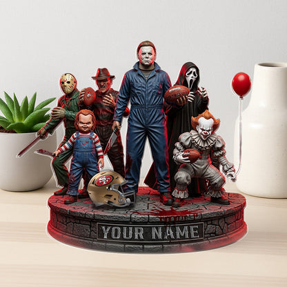 LIMITED EDITION - NEW CUSTOMIZED NFL11 SF49 SAN FRANCISCO 49ERS HORROR MOVIE ACRYLIC PLAQUE