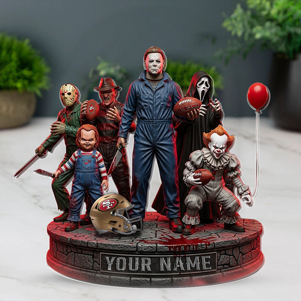 LIMITED EDITION - NEW CUSTOMIZED NFL11 SF49 SAN FRANCISCO 49ERS HORROR MOVIE ACRYLIC PLAQUE