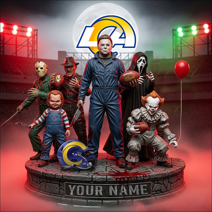 LIMITED EDITION - NEW CUSTOMIZED NFL22 LAR LOS ANGELES RAMS HORROR MOVIE ACRYLIC PLAQUE
