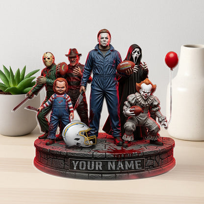 LIMITED EDITION - NEW CUSTOMIZED NFL09 LAC LOS ANGELES CHARGERS HORROR MOVIE ACRYLIC PLAQUE