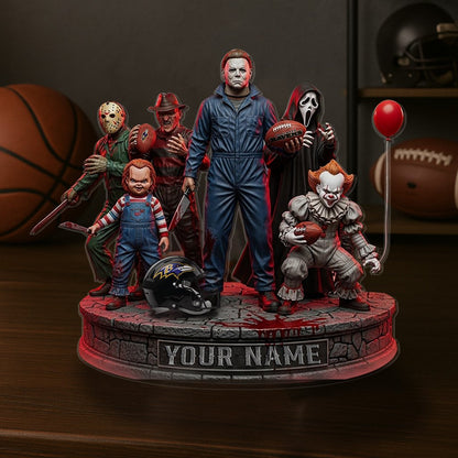 LIMITED EDITION - NEW CUSTOMIZED NFL28 BTR BALTIMORE RAVENS HORROR MOVIE ACRYLIC PLAQUE