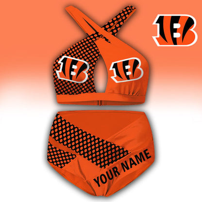 LIMITED EDITION - NEW CUSTOMIZED NFL16 CCB CINCINNATI BENGALS WOMEN'S CROSS SWIMSUIT UNDERWEAR