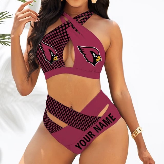 LIMITED EDITION - NEW CUSTOMIZED NFL20 ARC ARIZONA CARDINALS WOMEN'S CROSS SWIMSUIT UNDERWEAR