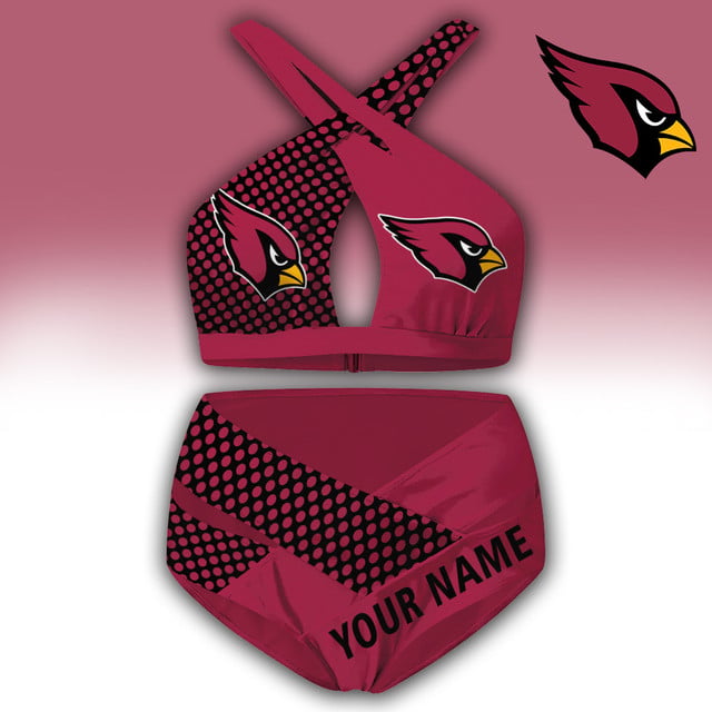 LIMITED EDITION - NEW CUSTOMIZED NFL20 ARC ARIZONA CARDINALS WOMEN'S CROSS SWIMSUIT UNDERWEAR