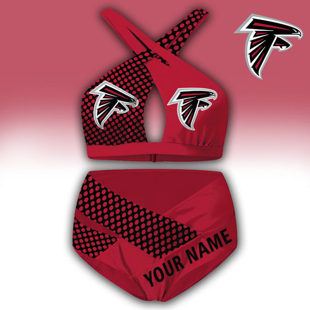 LIMITED EDITION - NEW CUSTOMIZED NFL18 ATF ATLANTA FALCONS WOMEN'S CROSS SWIMSUIT UNDERWEAR