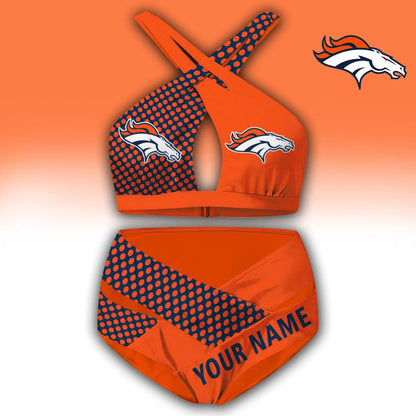 LIMITED EDITION - NEW CUSTOMIZED NFL13 DVB DENVER BRONCOS WOMEN'S CROSS SWIMSUIT UNDERWEAR