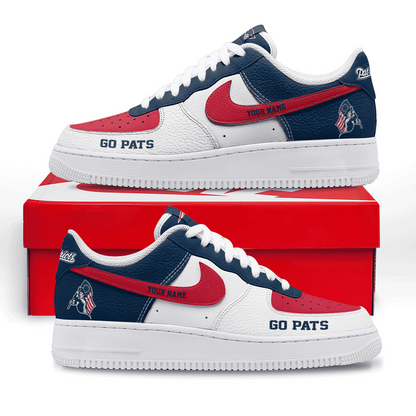 LIMITED EDITION - NEW CUSTOMIZED NFL27 NEP NEW ENGLAND PATRIOTS AF1 SNEAKERS