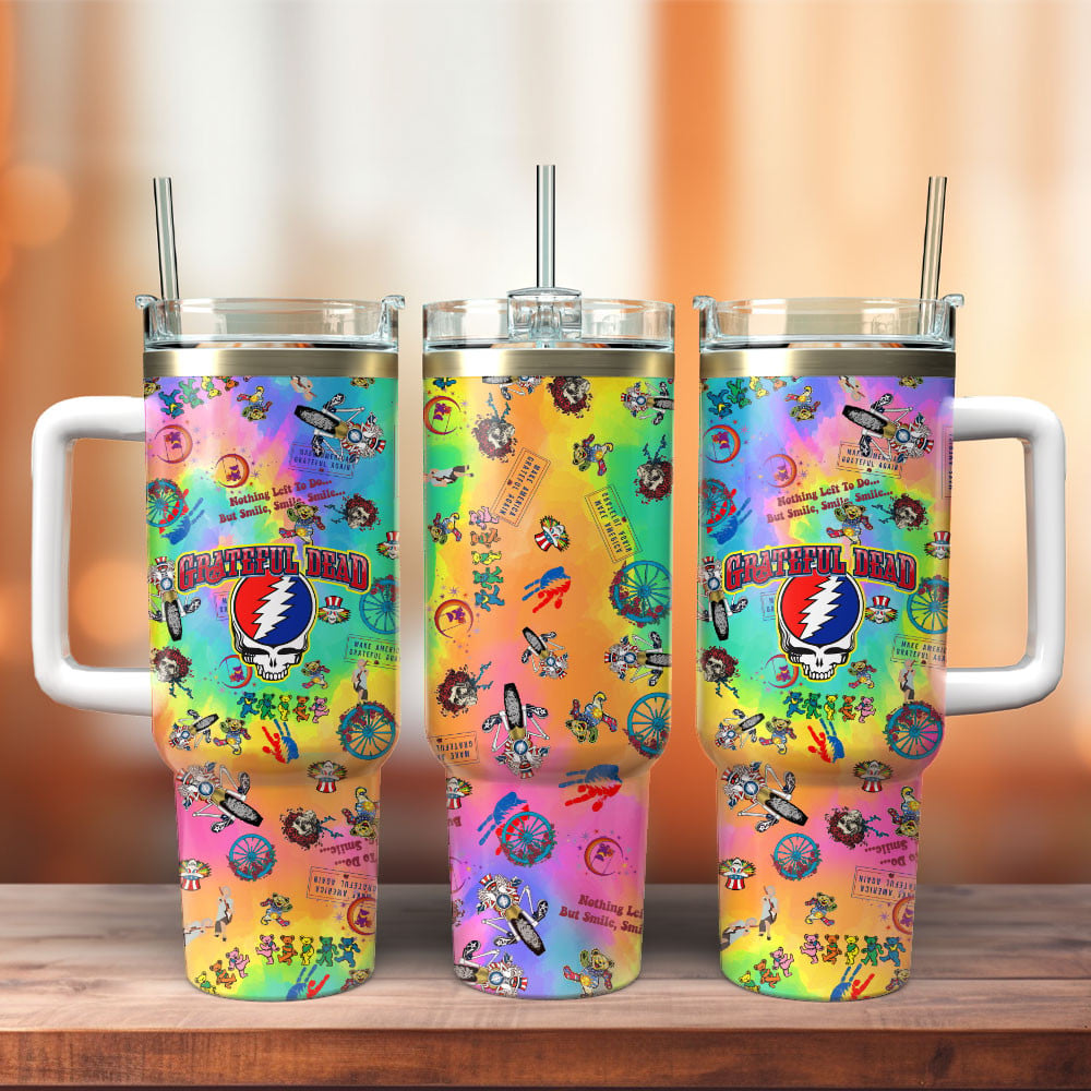NEW PREMIUM GRATEFUL DEAD 40 OZ TUMBLER 01