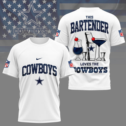 LIMITED EDITION - NEW CUSTOMIZED NFL21 DCB DALLAS COWBOYS BARTENDER FAN 3D SHIRT